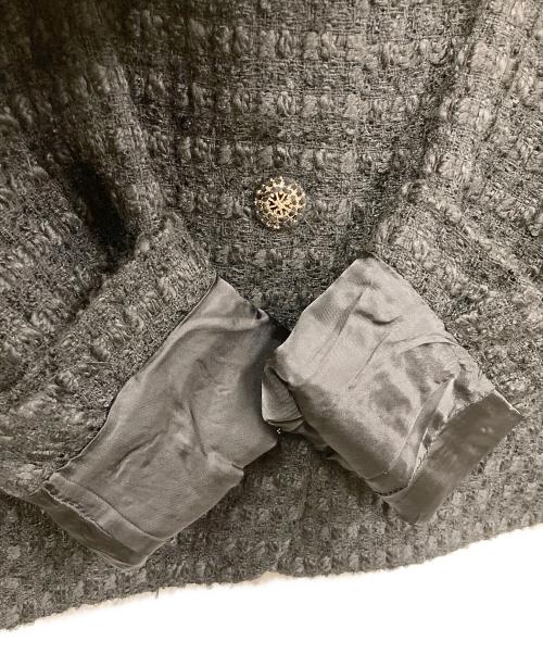 ELBORN（エルボルン）ELBORN (エルボルン) TWEED SUIT BLAZER JACKET ブラック サイズ:36の古着・服飾アイテム