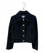 patouパトゥ）の古着「コットンツイード ショート テーラードジャケット」｜ブラック