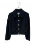 patou（パトゥ）の古着「コットンツイード ショート テーラードジャケット」｜ブラック