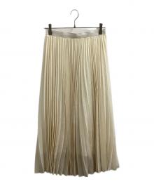 BEIGE（ベイジ）の古着「ウールミックスプリーツミディスカート　/　SK CW SA 0209」｜ベージュ