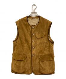 ARDENNES（アルデンヌ）の古着「SUEDE LAMB LEATHERベスト」｜ブラウン
