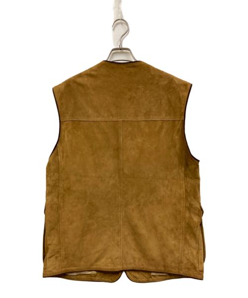 ARDENNES（アルデンヌ）ARDENNES (アルデンヌ) SUEDE LAMB LEATHERベスト ブラウン サイズ:48の古着・服飾アイテム