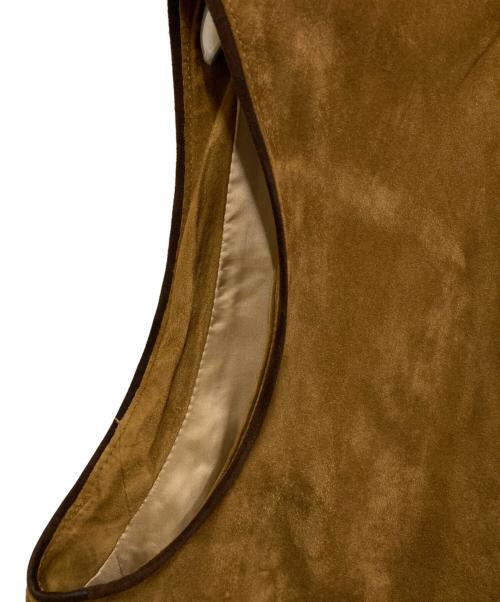 ARDENNES（アルデンヌ）ARDENNES (アルデンヌ) SUEDE LAMB LEATHERベスト ブラウン サイズ:48の古着・服飾アイテム