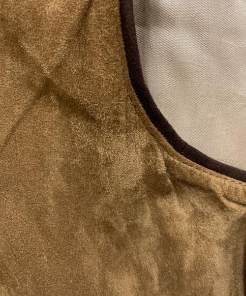 ARDENNES（アルデンヌ）ARDENNES (アルデンヌ) SUEDE LAMB LEATHERベスト ブラウン サイズ:48の古着・服飾アイテム
