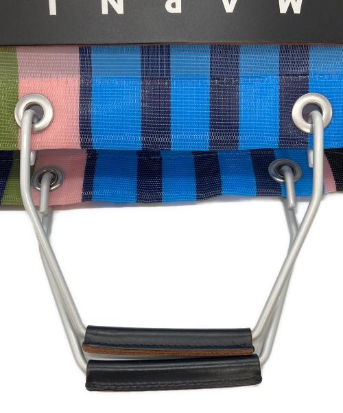 MARNI（マルニ）MARNI (マルニ) フラワーカフェ トートバッグ ブルー×ピンク×グリーンの古着・服飾アイテム