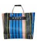 MARNI（マルニ）の古着「フラワーカフェ トートバッグ」｜ブルー×ピンク×グリーン