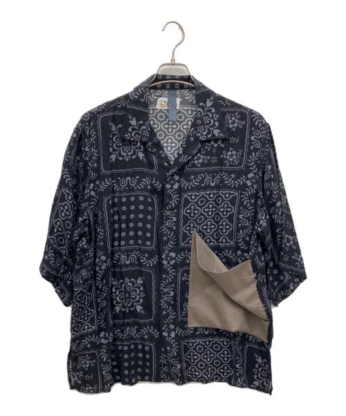 SHINYA KOZUKA（シンヤコズカ）SHINYA KOZUKA (シンヤコズカ) reyn spooner (レイン スプナー) オープンカラーシャツ ブラック サイズ:Mの古着・服飾アイテム