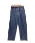 DANTON（ダントン）の古着「カラーデニム ベルテッドイージーパンツ」｜インディゴ