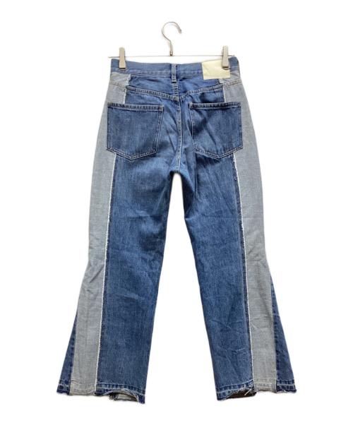 BEAUTY&YOUTH（ビューティーアンドユース）BEAUTY&YOUTH (ビューティーアンドユース) コットンデニム フレア リメイクパンツ インディゴ サイズ:Sの古着・服飾アイテム