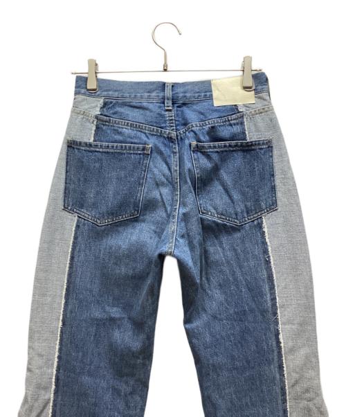 BEAUTY&YOUTH（ビューティーアンドユース）BEAUTY&YOUTH (ビューティーアンドユース) コットンデニム フレア リメイクパンツ インディゴ サイズ:Sの古着・服飾アイテム