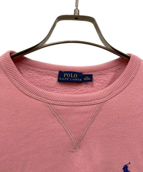 POLO RALPH LAUREN（ポロ・ラルフローレン）POLO RALPH LAUREN (ポロ・ラルフローレン) 裏起毛スウェット ピンク サイズ:SIZE XSの古着・服飾アイテム