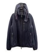 GIORGIO ARMANIジョルジョアルマーニ）の古着「カシミヤフード付きジップアップブルゾン」｜ネイビー