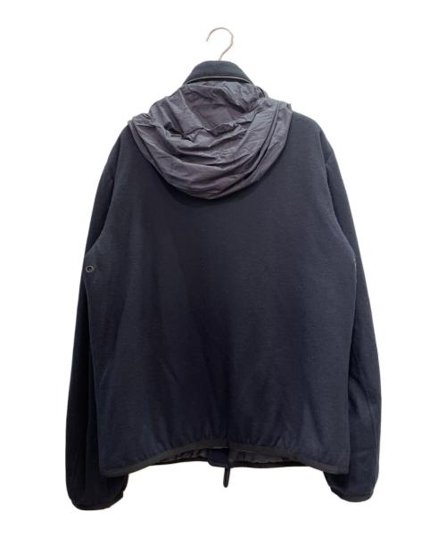 GIORGIO ARMANI（ジョルジョアルマーニ）GIORGIO ARMANI (ジョルジョアルマーニ) カシミヤフード付きジップアップブルゾン ネイビー サイズ:50の古着・服飾アイテム