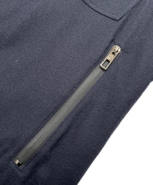 GIORGIO ARMANI（ジョルジョアルマーニ）GIORGIO ARMANI (ジョルジョアルマーニ) カシミヤフード付きジップアップブルゾン ネイビー サイズ:50の古着・服飾アイテム