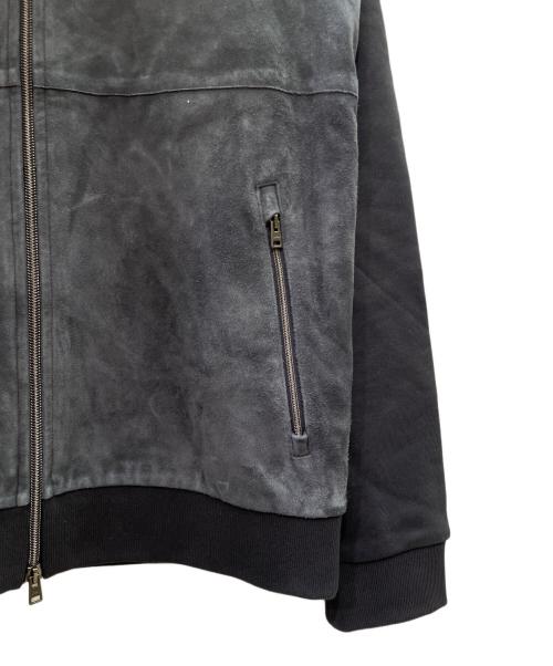 HERNO Resort（ヘルノリゾート）HERNO Resort (ヘルノリゾート) ジャージー × スエード切り替えブルゾン ネイビー サイズ:44の古着・服飾アイテム