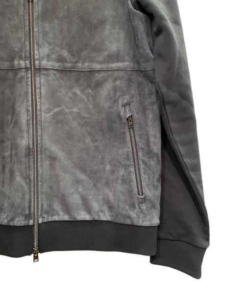 HERNO Resort（ヘルノリゾート）HERNO Resort (ヘルノリゾート) ジャージー × スエード切り替えブルゾン ネイビー サイズ:44の古着・服飾アイテム