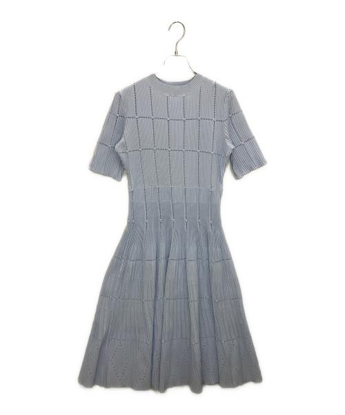 CELFORD（セルフォード）CELFORD (セルフォード) CWNO251075　ダイヤヘムディフォメ―ションワンピース ブルー サイズ:36の古着・服飾アイテム