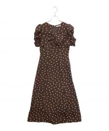 Snidel（スナイデル）の古着「ハートプリントワンピース」｜ブラウン