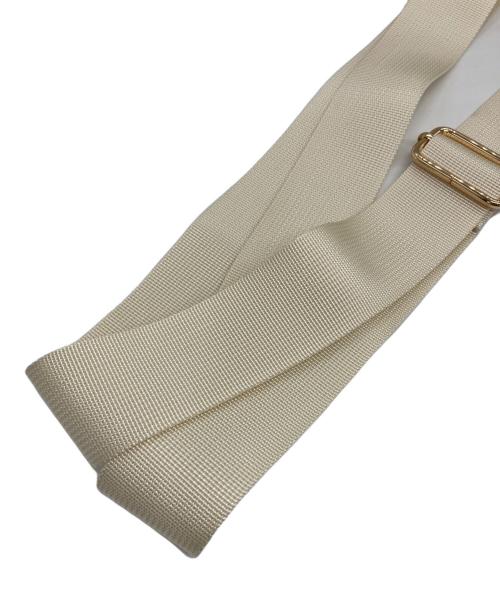 Snidel（スナイデル）Snidel (スナイデル) 2WAY フリルロゴバッグ アイボリーの古着・服飾アイテム