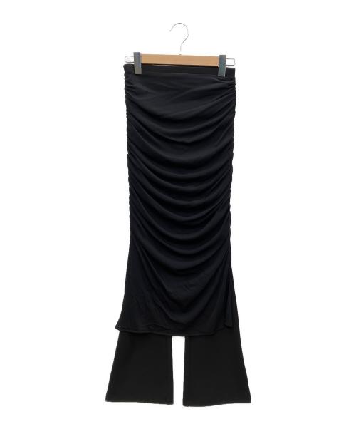 Sea Room lynn（シールームリン）Sea Room lynn (シールームリン) Basic Flareボトムス Layeredスカート set ブラック サイズ:Mの古着・服飾アイテム