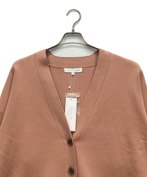 自由区（ジユウク）自由区 (ジユウク) オーガニックコットン カーディガン ピンク サイズ:44 未使用品の古着・服飾アイテム