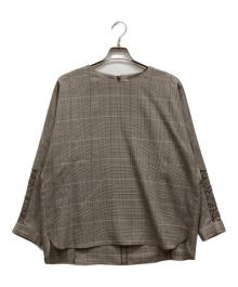 自由区（ジユウク）の古着「ライトビエラ レースコンビブラウス」｜ブラウン