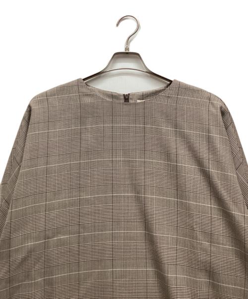 自由区（ジユウク）自由区 (ジユウク) ライトビエラ レースコンビブラウス ブラウン サイズ:42 未使用品の古着・服飾アイテム