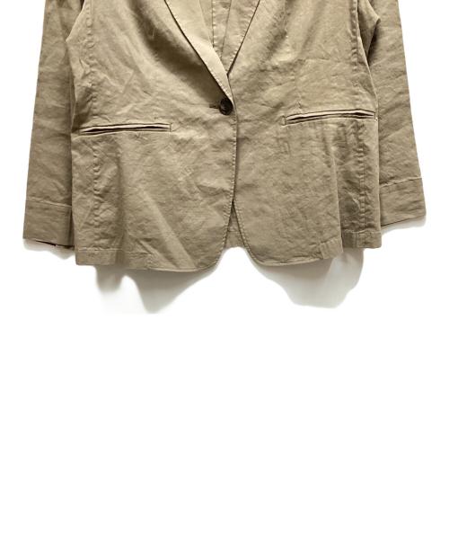23区（ニジュウサンク）23区 (ニジュウサンク) リネン混テーラードジャケット ベージュ サイズ:46 未使用品の古着・服飾アイテム