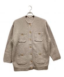 自由区（ジユウク）の古着「テクスチャーコットンブレンド ニットアウター」｜ベージュ