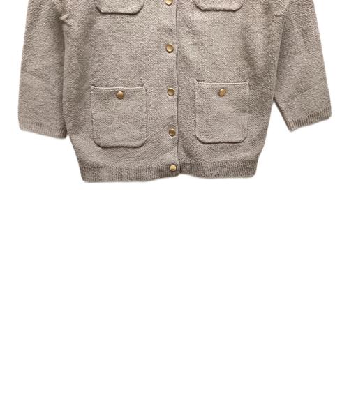 自由区（ジユウク）自由区 (ジユウク) テクスチャーコットンブレンド ニットアウター ベージュ サイズ:44 未使用品の古着・服飾アイテム