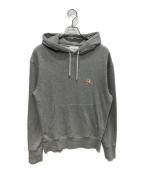 maison kitsuneメゾンキツネ）の古着「	CHILLAX FOX PATCH CLASSIC HOODIE」｜グレー