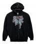 X-girl（エックスガール）の古着「BUTTERFLY ZIP UP HOODIE」｜ブラック