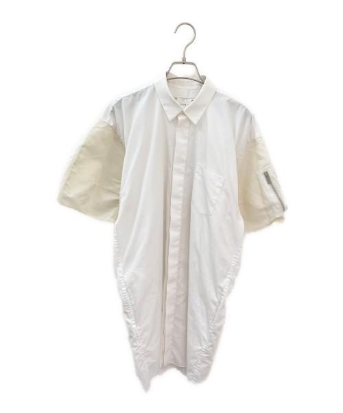 sacai（サカイ）sacai (サカイ) Cotton Poplin x Nylon Twill Dress ホワイト サイズ:2の古着・服飾アイテム