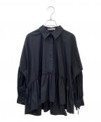 CECILIE BAHNSENセシリーバンセン）の古着「ティアードブラウス」｜ブラック