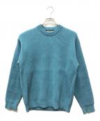 AURALEEオーラリー）の古着「SUPER FINE WOOL RIB KNIT BIG P/O」｜ブルー