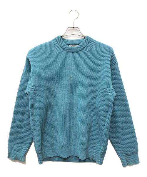 AURALEE（オーラリー）AURALEE (オーラリー) SUPER FINE WOOL RIB KNIT BIG P/O ブルー サイズ:4の古着・服飾アイテム