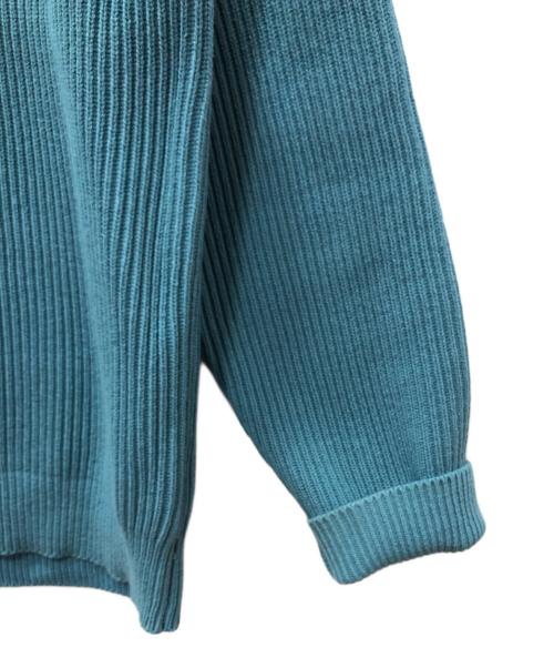 AURALEE（オーラリー）AURALEE (オーラリー) SUPER FINE WOOL RIB KNIT BIG P/O ブルー サイズ:4の古着・服飾アイテム