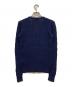 POLO RALPH LAUREN (ポロ・ラルフローレン) Vネックケーブルニット ネイビー サイズ:XS：7000円