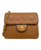 CHANELシャネル）の古着「Classic Handbag Matelasse Chain Shoulder/マトラッセ チェーンショルダーバッグ」｜ブラウン