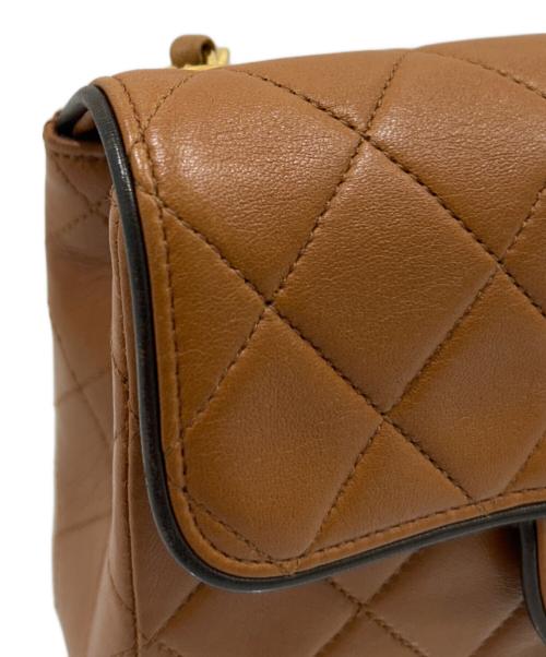 CHANEL（シャネル）CHANEL (シャネル) Classic Handbag Matelasse Chain Shoulder/マトラッセ チェーンショルダーバッグ ブラウン サイズ:17/MINI/ミニの古着・服飾アイテム