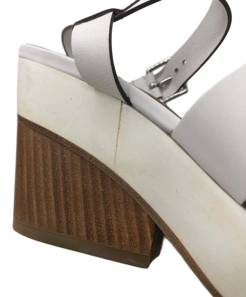 HERMES（エルメス）HERMES (エルメス) プラットフォームサンダル ホワイト サイズ:36の古着・服飾アイテム