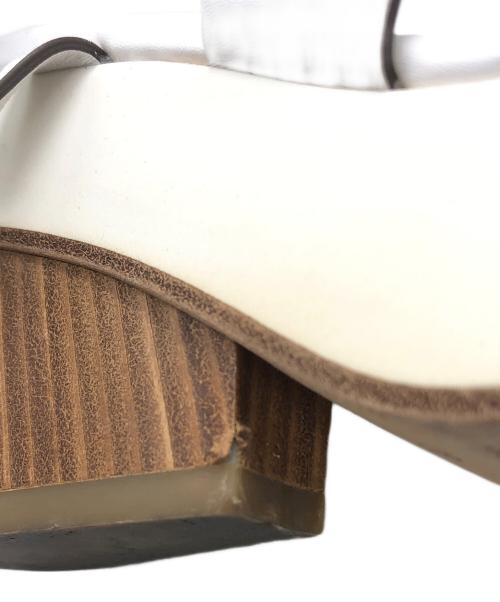 HERMES（エルメス）HERMES (エルメス) プラットフォームサンダル ホワイト サイズ:36の古着・服飾アイテム