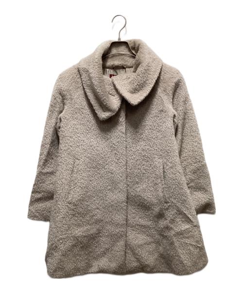 Max Mara Studio（マックスマーラ ストゥディオ）MAX MARA STUDIO (マックスマーラ ストゥディオ) アルパカ混シャギーコート ベージュ サイズ:36の古着・服飾アイテム