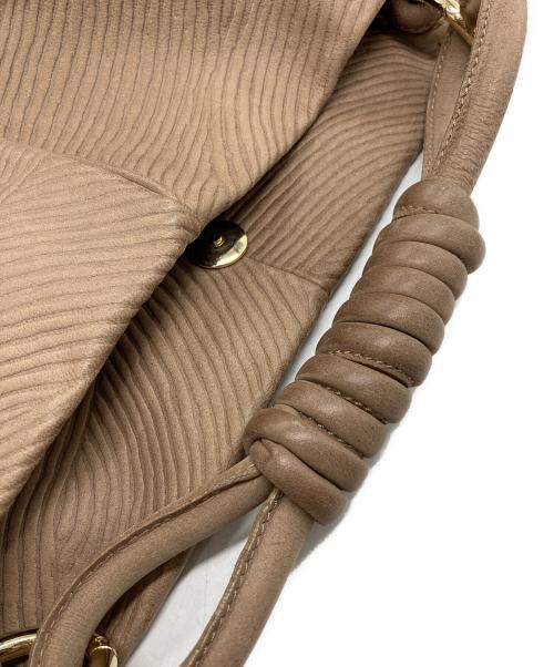 GIORGIO ARMANI（ジョルジョアルマーニ）GIORGIO ARMANI (ジョルジョアルマーニ) バッファローレザートートバッグ ベージュの古着・服飾アイテム