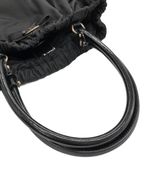 Salvatore Ferragamo（サルヴァトーレ フェラガモ）Salvatore Ferragamo (サルヴァトーレ フェラガモ) ヴァラリボンナイロントートバッグ ブラックの古着・服飾アイテム