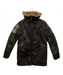 Hysteric Glamour（ヒステリックグラマー）の古着「プリマロフトエアフォースフーデッドコート」｜ブラック