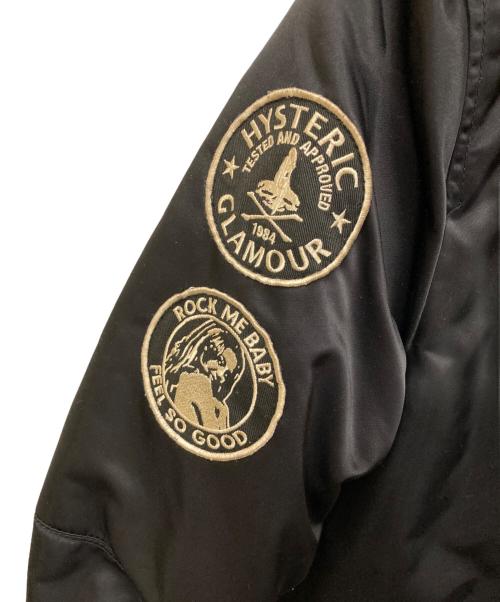 Hysteric Glamour（ヒステリックグラマー）Hysteric Glamour (ヒステリックグラマー) プリマロフトエアフォースフーデッドコート ブラック サイズ:Sの古着・服飾アイテム