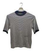 BED J.W. FORDベッドフォード）の古着「ボーダーTシャツ」｜ブラック×ホワイト