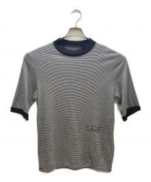BED J.W. FORD（ベッドフォード）の古着「ボーダーTシャツ」｜ブラック×ホワイト