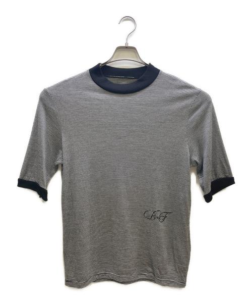 BED J.W. FORD（ベッドフォード）BED J.W. FORD (ベッドフォード) ボーダーTシャツ ブラック×ホワイト サイズ:2の古着・服飾アイテム